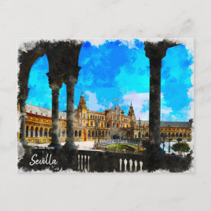 Sevilla Plaza de Espana vykort