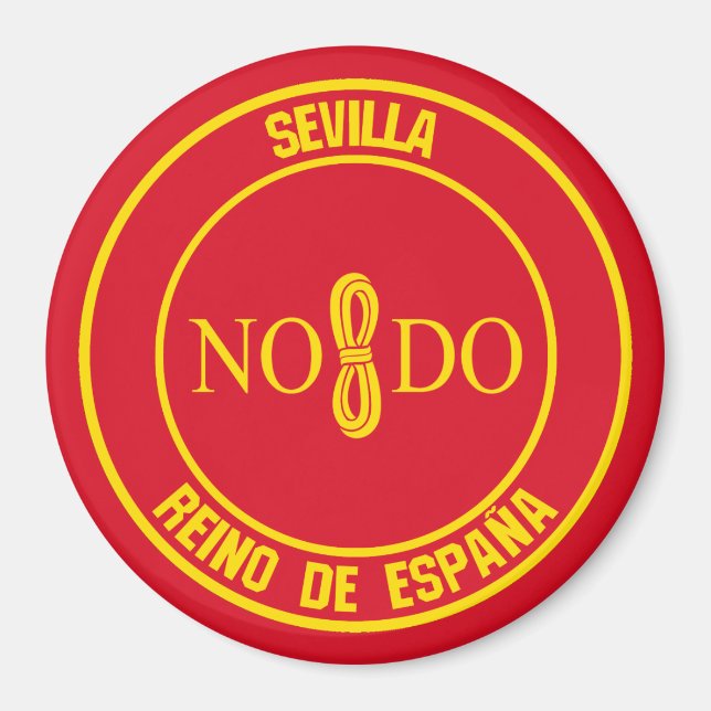 Sevilla Round Emblem Magnet (Framsidan)