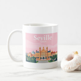 Sevilla Spain Plaza de Espana Pastel Travel Kaffemugg