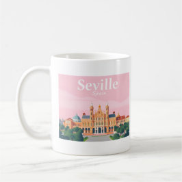 Sevilla Spain Plaza de Espana Pastel Travel Kaffemugg