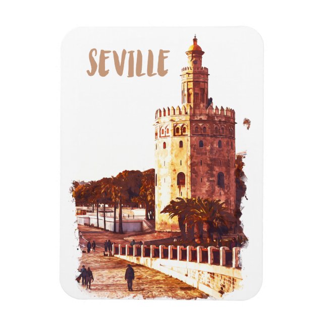 Sevilla Spanien Andalucia Travel Magnet (Vertikal)