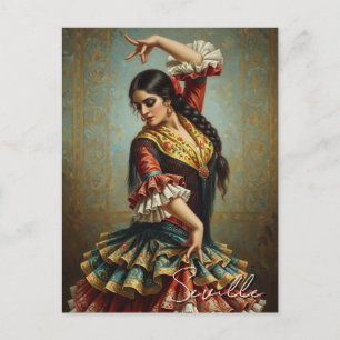 Sevilla Spanien Flamenco Dancer Vykort