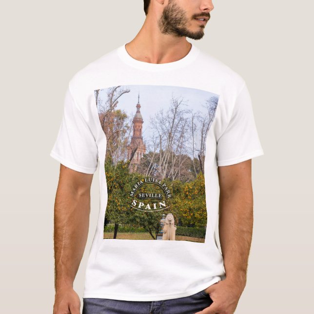 Sevilla Spanien Maria Luisa park T Shirt (Framsida)