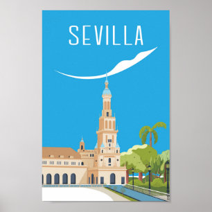 Sevilla Spaniens reseaffisch Poster