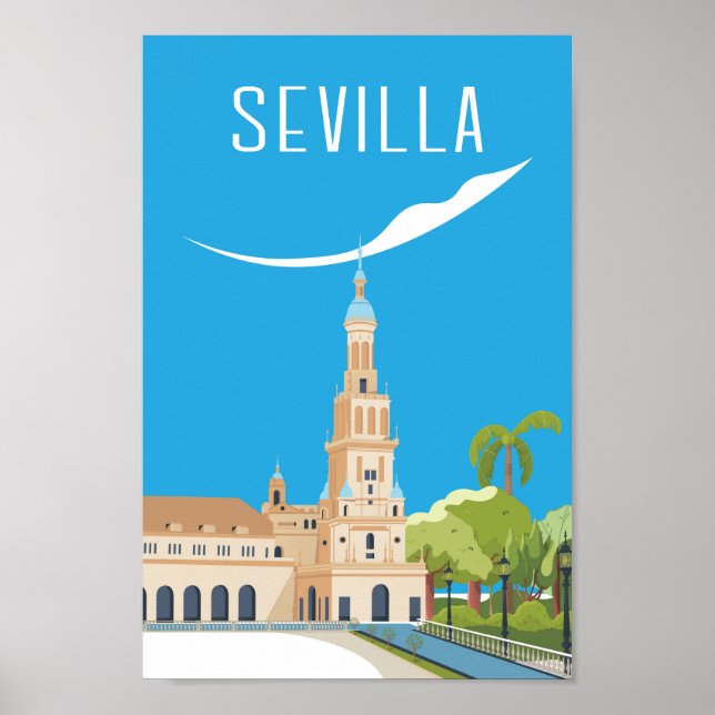 Sevilla Spaniens reseaffisch Poster (Framsidan)