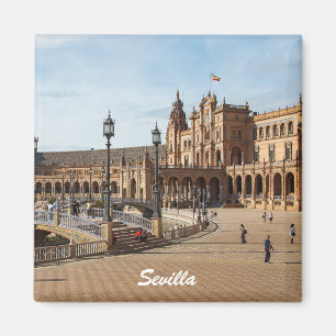 Sevilla Spaniens torg Magnet