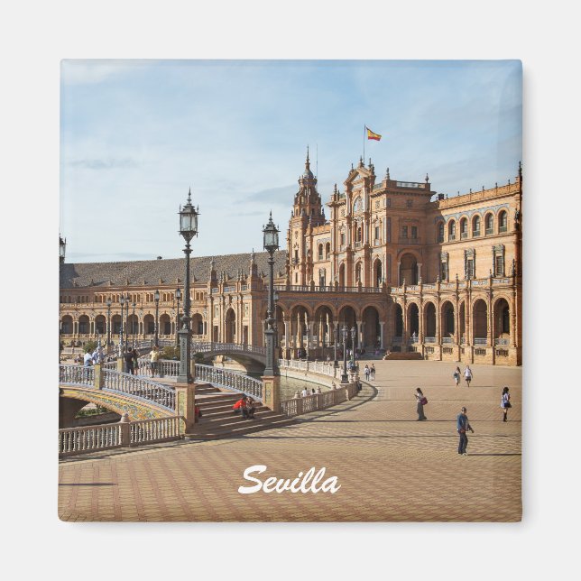 Sevilla Spaniens torg Magnet (Framsidan)