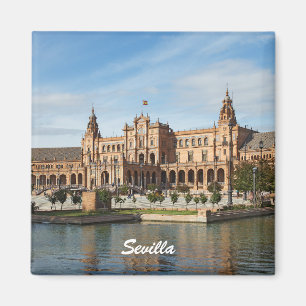 Sevilla Spaniens torg Magnet