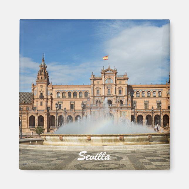 Sevilla Spaniens torg Magnet (Framsidan)