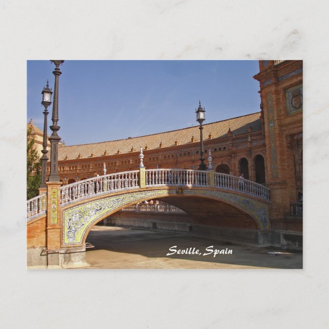 Sevilla, spanska kvadratkortet vykort (Framsida)