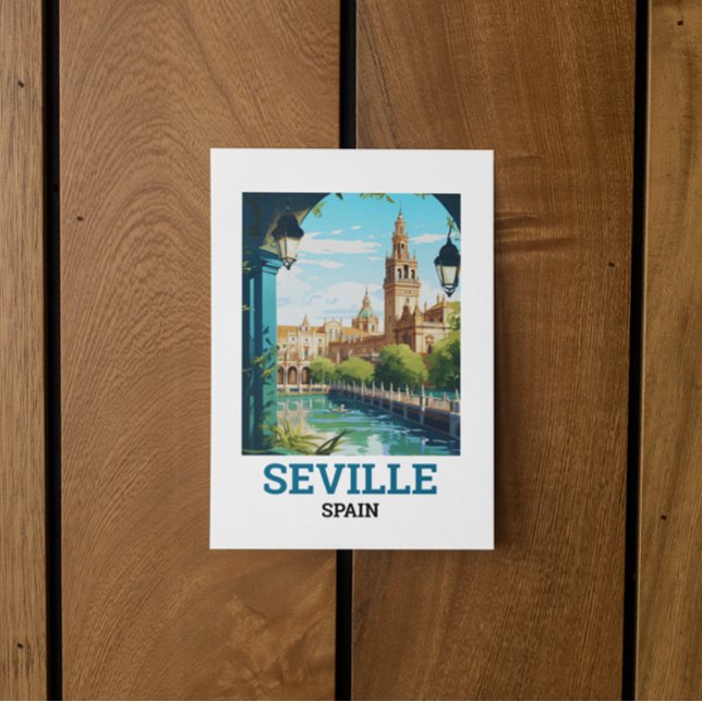 Sevilla Timless Beauty Andalusien Spain Travel Vykort (stunning sevilla spain andalusia postcard)