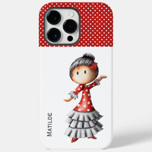 Sevillana Flamenco Dancer Spain Red Polka Dot