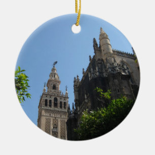 Sevillas katedral julgransprydnad keramik