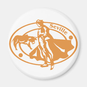 Seville frimärke magnet