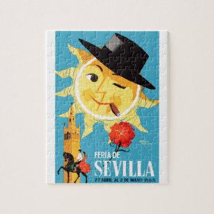 Seville Spanien April mässaaffisch 1965 Pussel