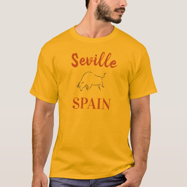 Seville Spanien, tjur T Shirt (Framsida)