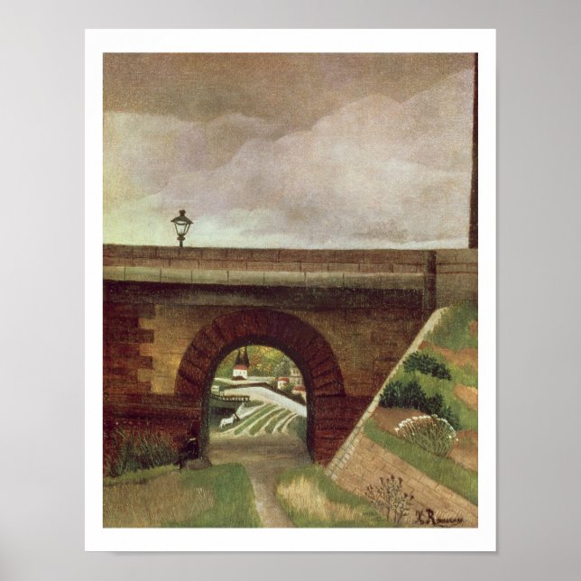 Sevres Bridge (olja på canvas) Poster (Framsidan)