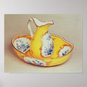 Sevres Broc Roussel ewer och basin Poster