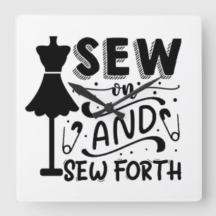 Sew and Sew Forth Fyrkantig Klocka