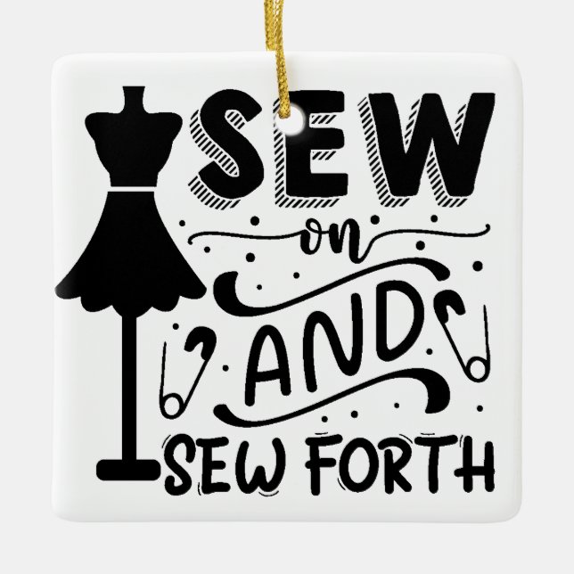Sew and Sew Forth Julgransprydnad Keramik (Framsida)
