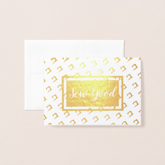Sew Bra ・ Maker Crafts Folierat Kort (Framsida med kuvert)