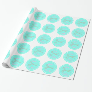 Sew Crafty Pastel Rosa Grått Aqua Presentpapper