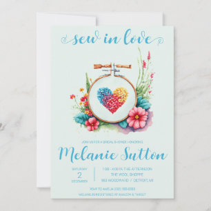 Sew i Kärlek, Embroidery Ring Heart Möhippa Inbjudningar