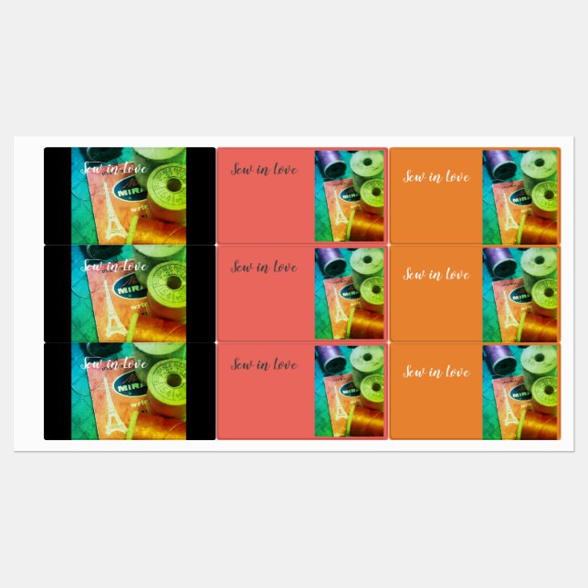 Sew i Kärlek Klistermärke (Ark)