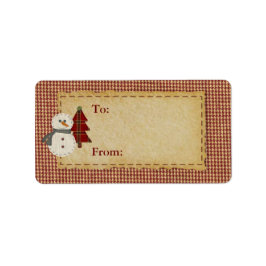 Sew jul Gift-etikett Adressetikett