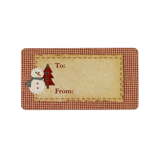 Sew jul Gift-etikett Adressetikett (Framsidan)