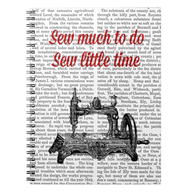 Sew Little Time Illustration Anteckningsbok (Framsidan)