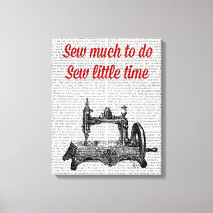Sew Little Time Illustration Canvastryck