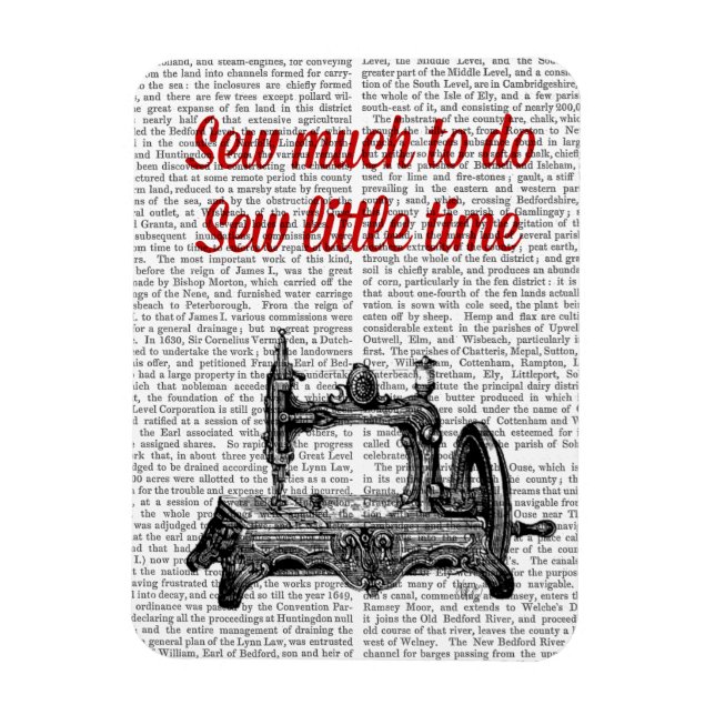 Sew Little Time Illustration Magnet (Vertikal)