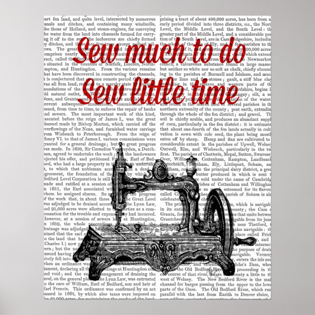 Sew Little Time Illustration Poster (Framsidan)