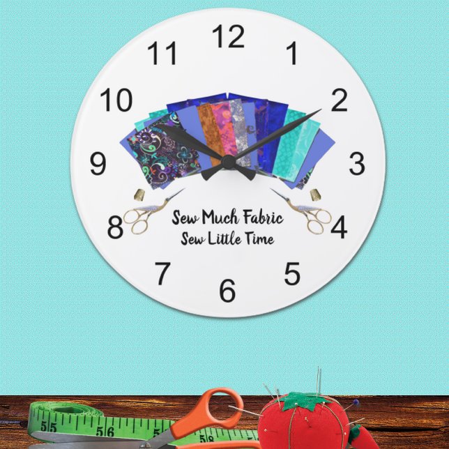 Sew Much Fabric Quilter's Stor Klocka (Skapare uppladdad)