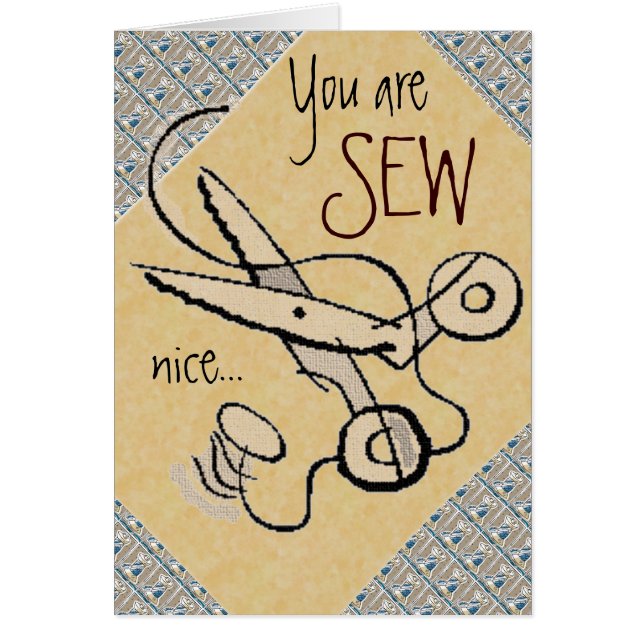 Sew Nice Hälsningskort (Framsidan)