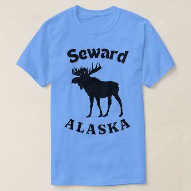 Seward Alaska Moose TShirt T Shirt (Design framsida)