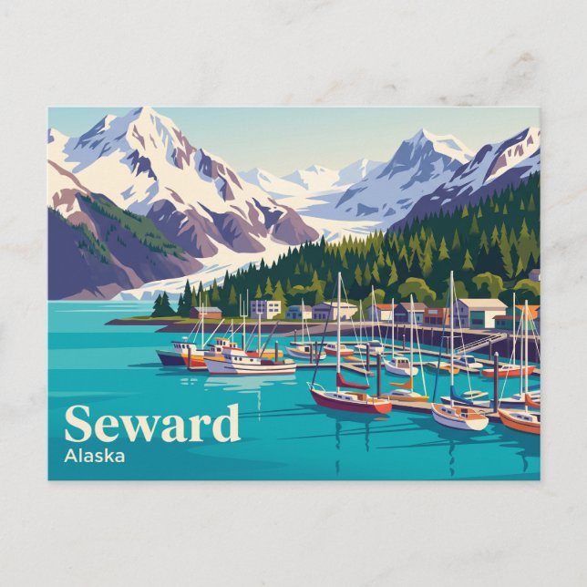 Seward, Alaska USA Vykort (Framsida)