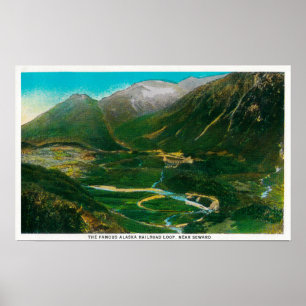 Seward berömd järnväg för Alaska område krets Poster