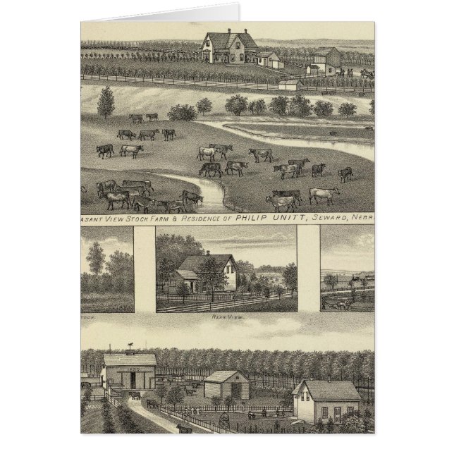 Seward Farms, Nebraska Hälsningskort (Framsidan)
