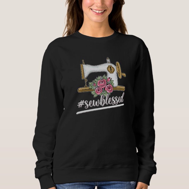 Sewblessed for a Tailors Sewers Women Quilters T Shirt (Framsida)