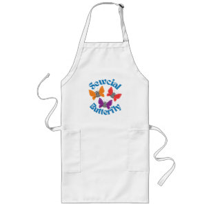 Sewcial Butterfly Apron Långt Förkläde