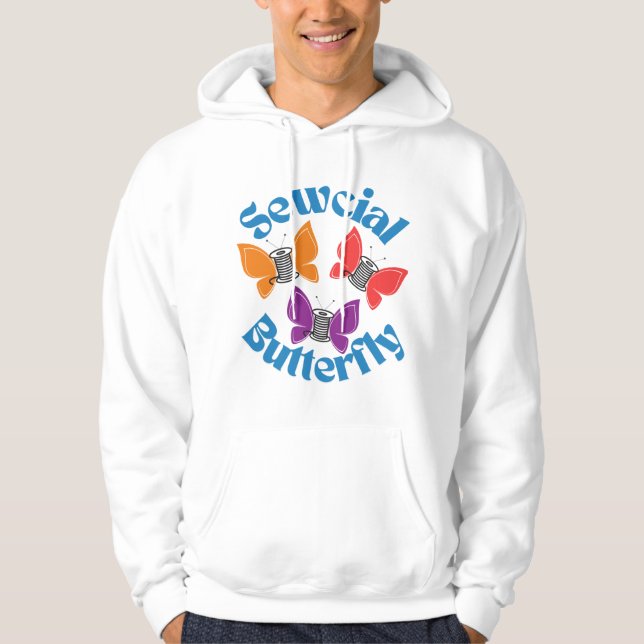 Sewcial Butterfly Hooded Sweatshirt (Framsida)