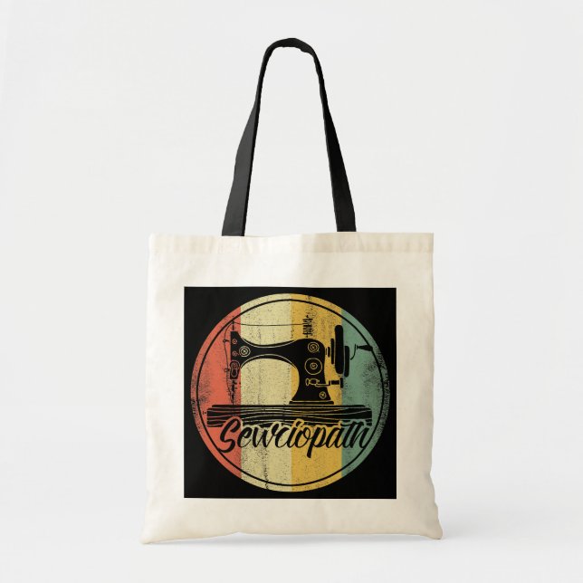 Sewciopath Sewing Kärlek Seamstress Embroider Tygkasse (Framsidan)