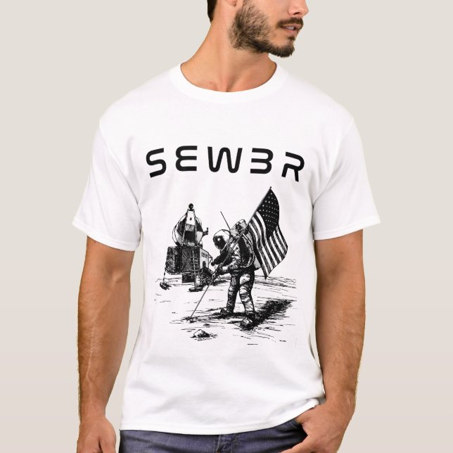 SEWER "Icarus" - Space T-Shirt #1 (Framsida)