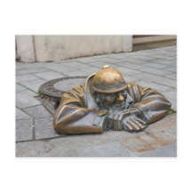 Sewer Worker Bronze Statue, Bratislava, Slovakien