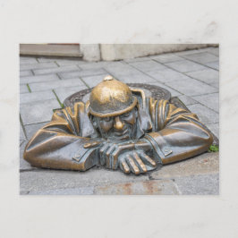 Sewer Worker Bronze Statue, Bratislava, Slovakien Vykort