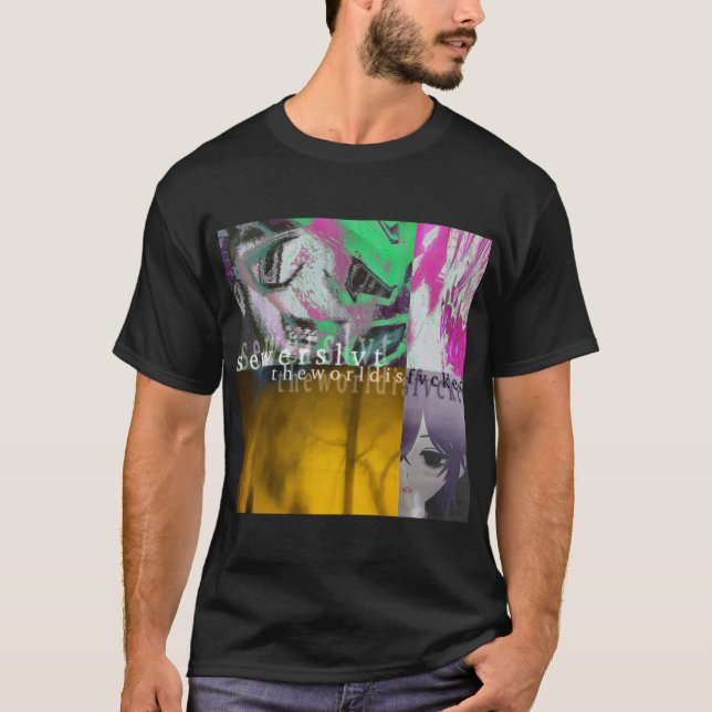 Sewerslvt, världen är ett fvckat albumomslag t shirt (Framsida)