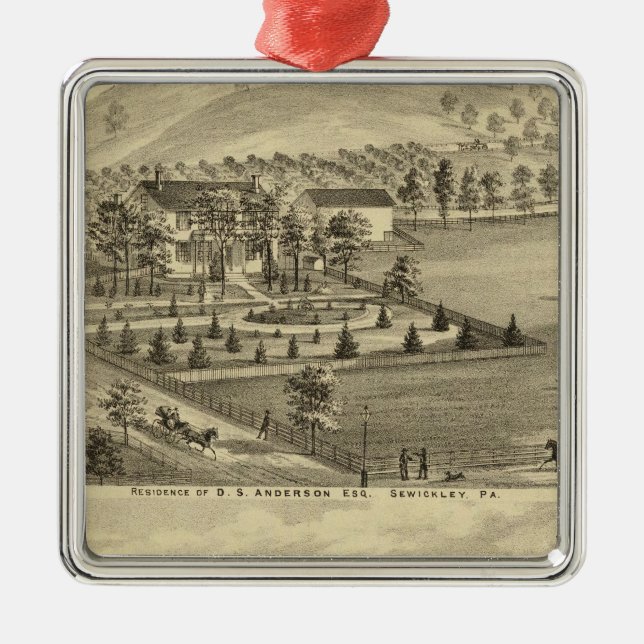 Sewickley Pennsylvania Julgransprydnad Metall (Framsidan)