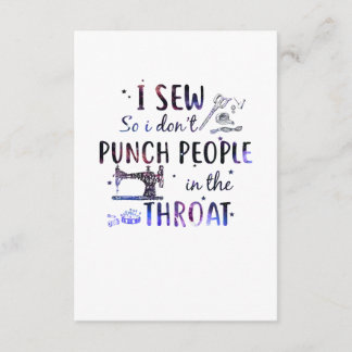 Sewing Gift | Jag ser så att jag inte Slår människ Tilläggskort